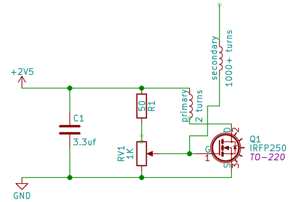 Схема катушки тесла на транзисторе irfp460